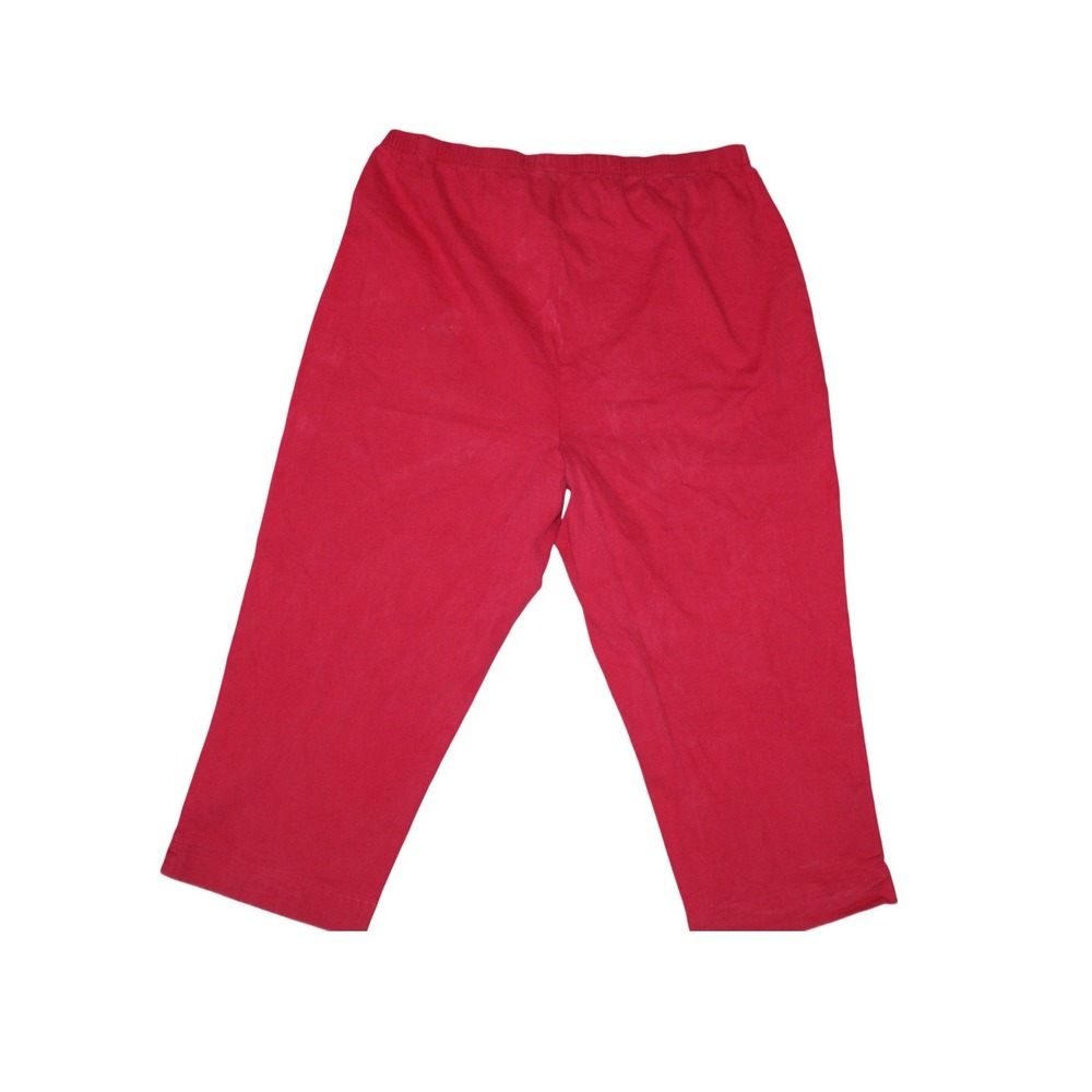 Just My Size 2X Red Capri Pants Elastic Waist 22W 24W